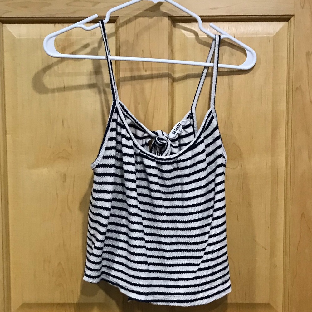 BB Dakota striped knit tank top open back S
